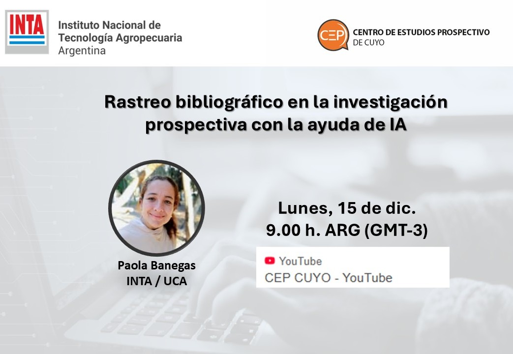 Conferencia «Rastreo bibliográfico en la investigación prospectiva con la ayuda de la IA»