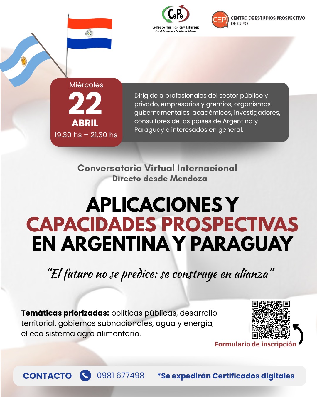 Conversatorio virtual entre CEP Argentina y CEPE Paraguay